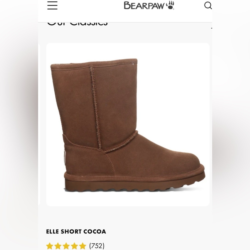 BearPaw Tan Shearling Lined Boots - Picture 1 of 10